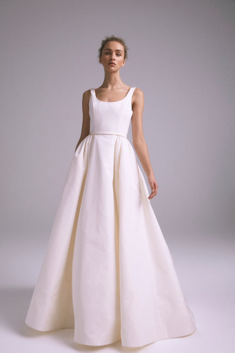 Matilda, dress from Collection Bridal by Amsale, Fabric: faille