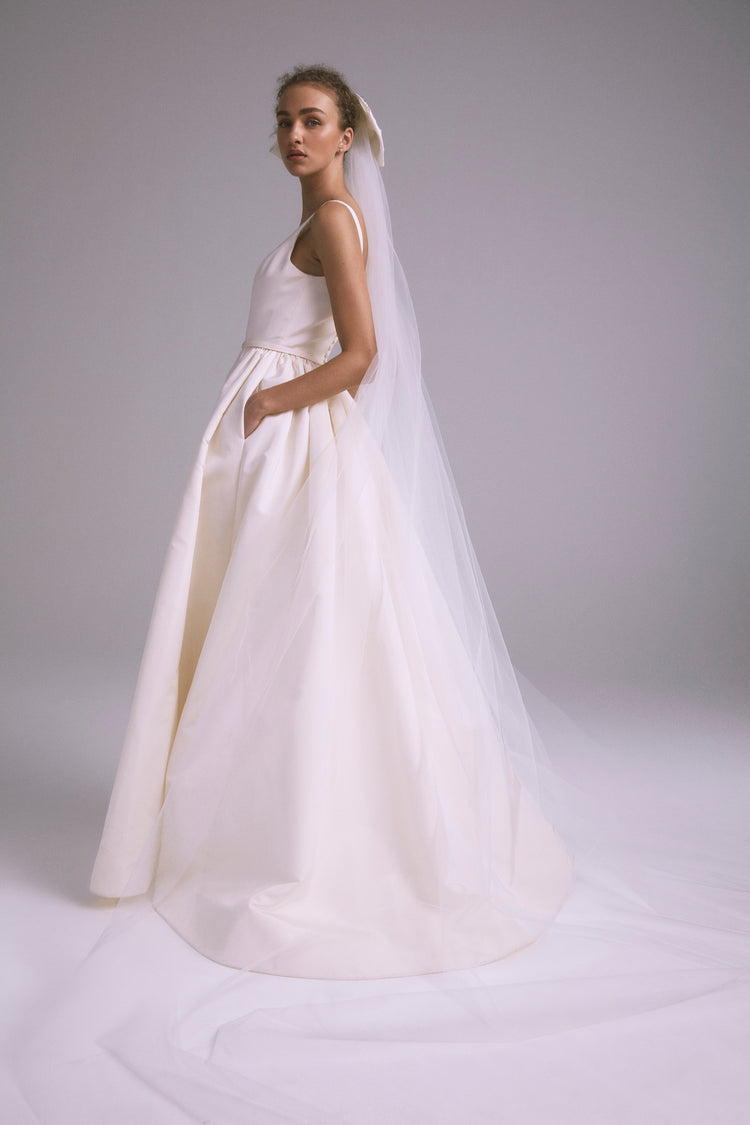 Matilda, dress from Collection Bridal by Amsale, Fabric: faille
