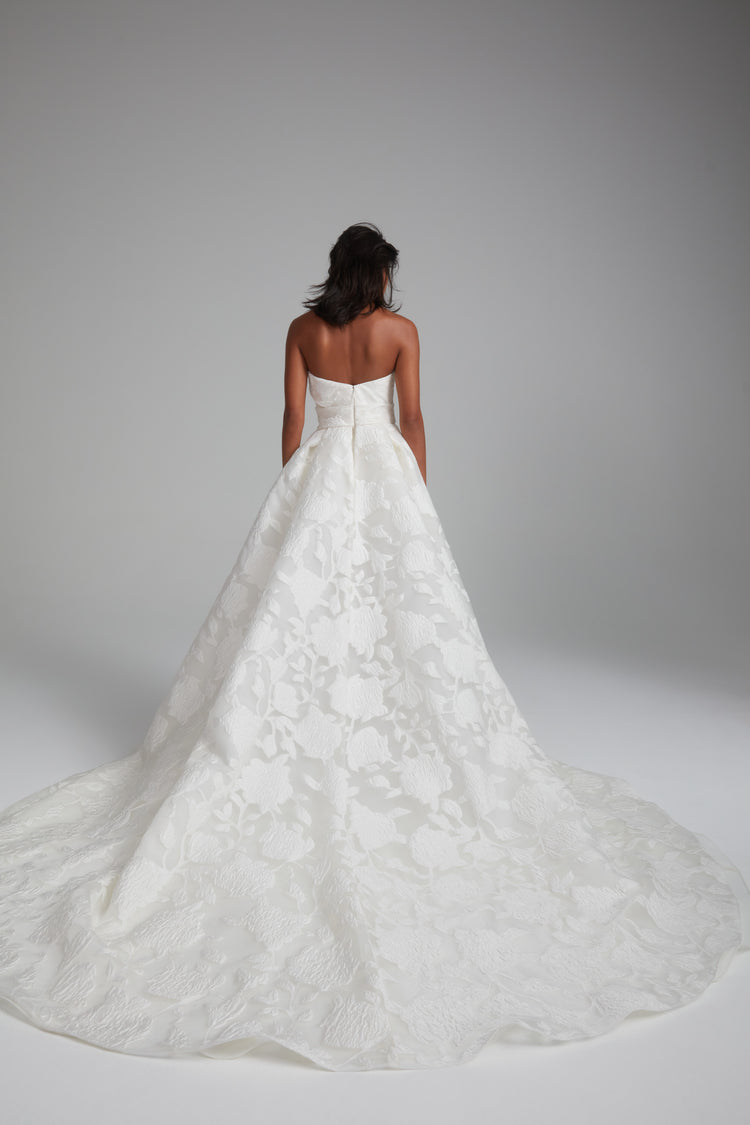 Muriel, dress from Collection Bridal by Amsale, Fabric: organza-floral-jacquard