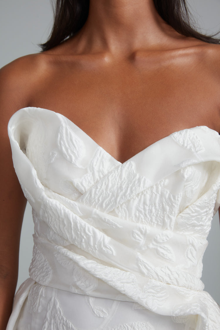 Muriel, dress from Collection Bridal by Amsale, Fabric: organza-floral-jacquard