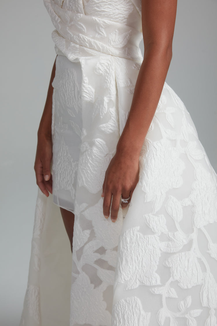 Muriel, dress from Collection Bridal by Amsale, Fabric: organza-floral-jacquard