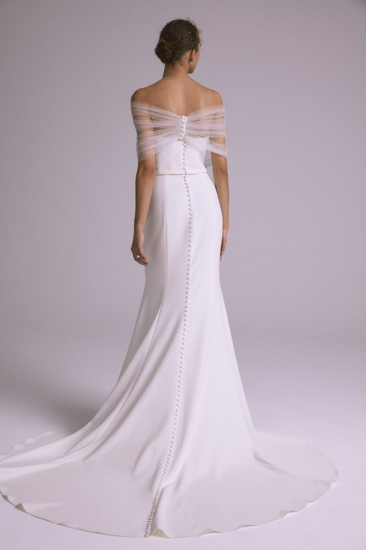 Ruched Tulle Wrap, dress from Collection Accessories by Amsale