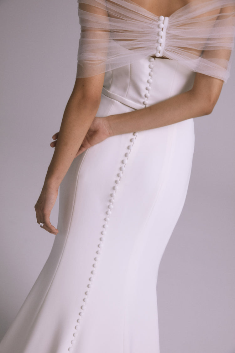 Ruched Tulle Wrap, dress from Collection Accessories by Amsale