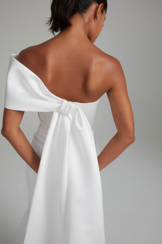 Nori, $5,995, dress from Collection Bridal by Amsale, Fabric: duchess-satin