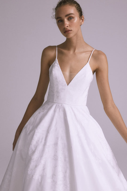 Pilar, $6,495, dress from Collection Bridal by Amsale, Fabric: taffeta