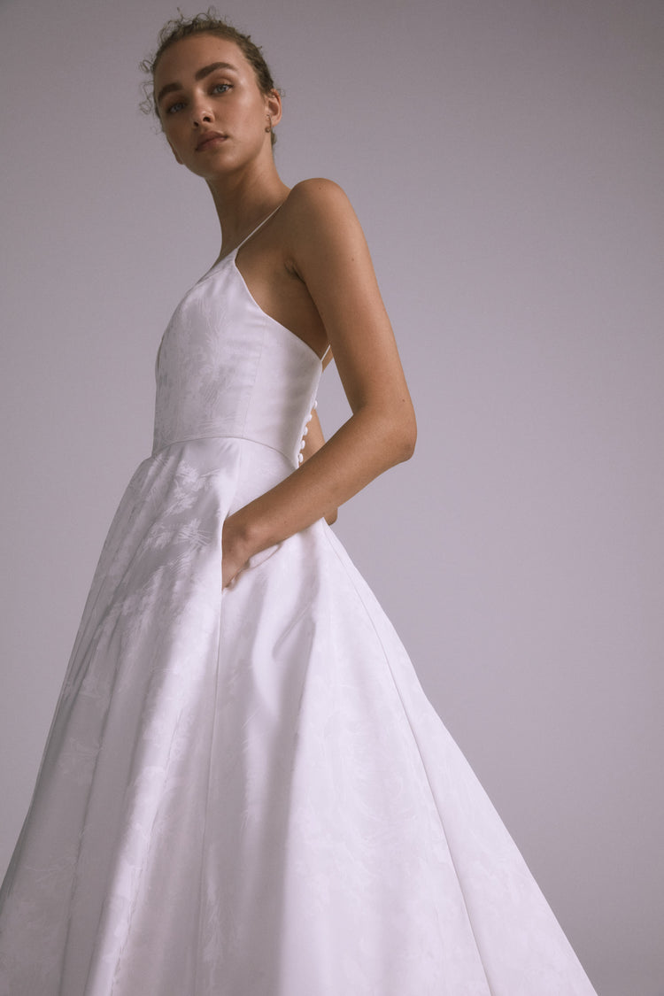 Pilar, dress from Collection Bridal by Amsale, Fabric: taffeta