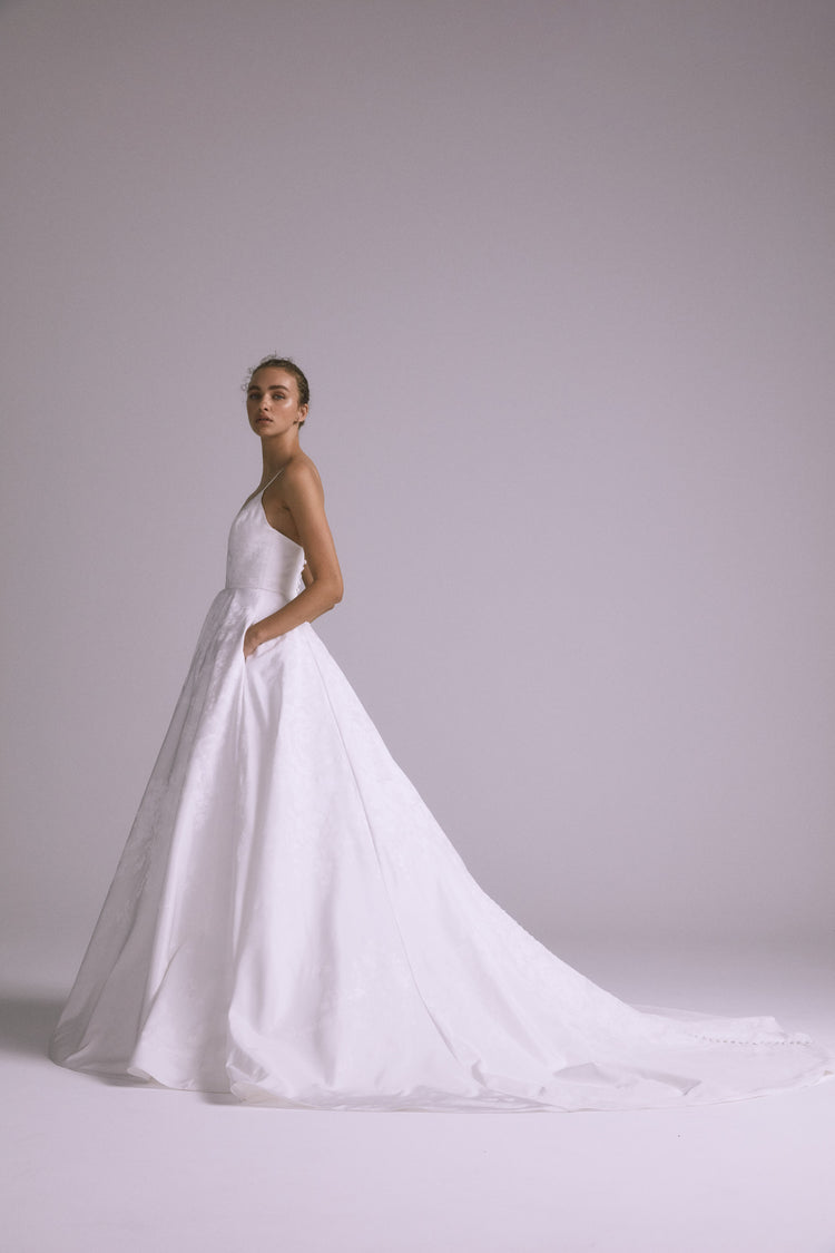 Pilar, dress from Collection Bridal by Amsale, Fabric: taffeta