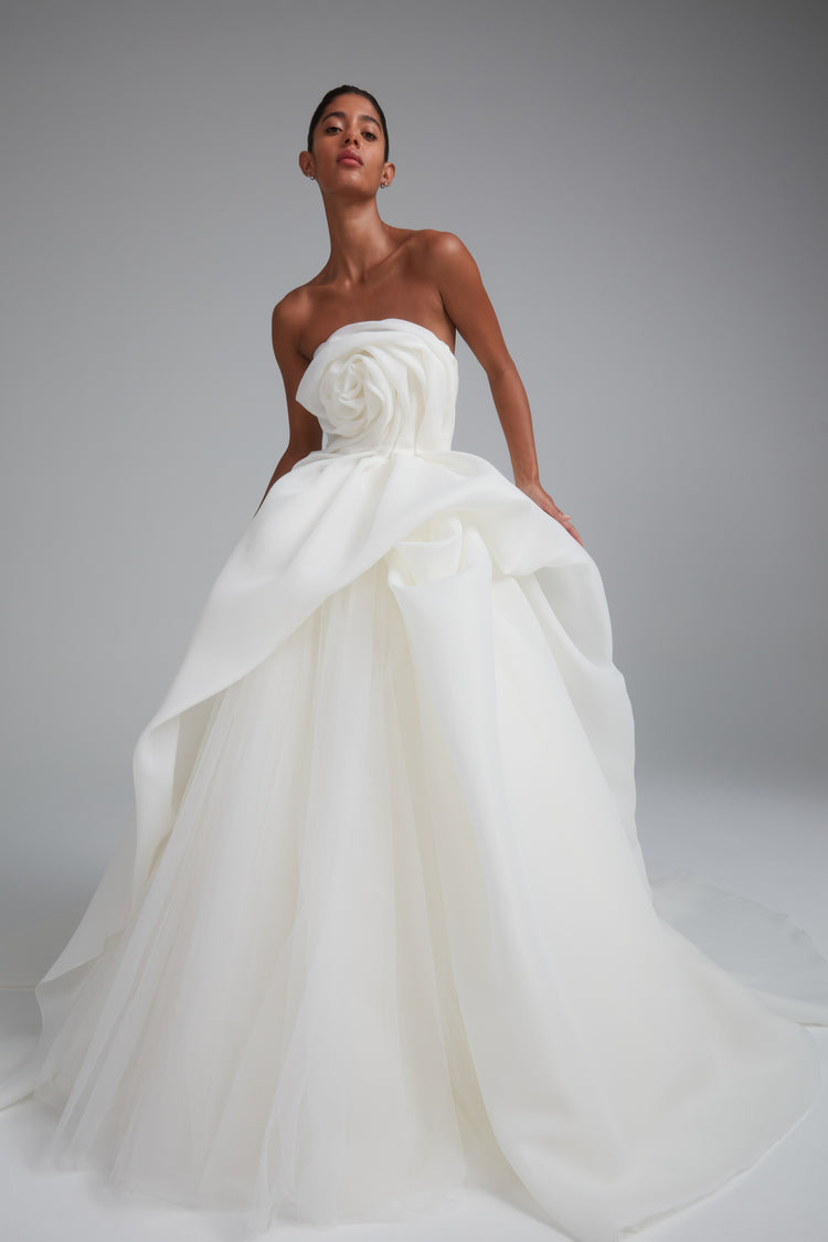 Rosemary, dress from Collection Bridal by Amsale, Fabric: gazar