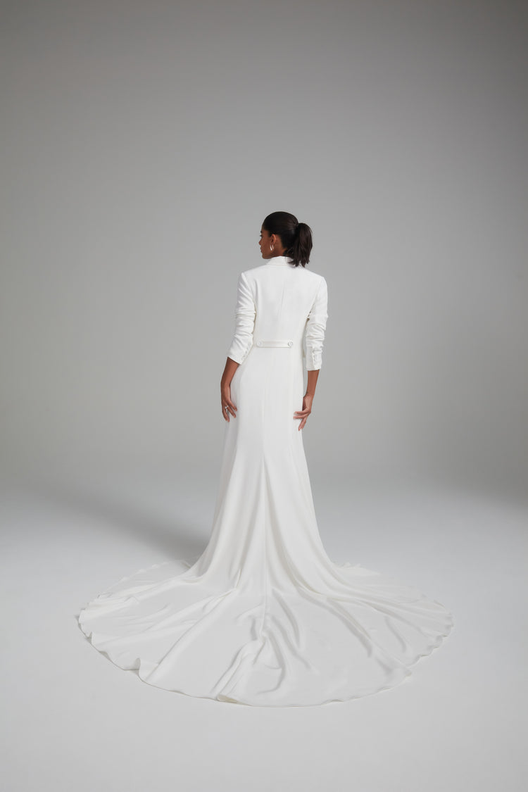 Soleil, dress from Collection Bridal by Amsale, Fabric: italian-crepe-back-satin