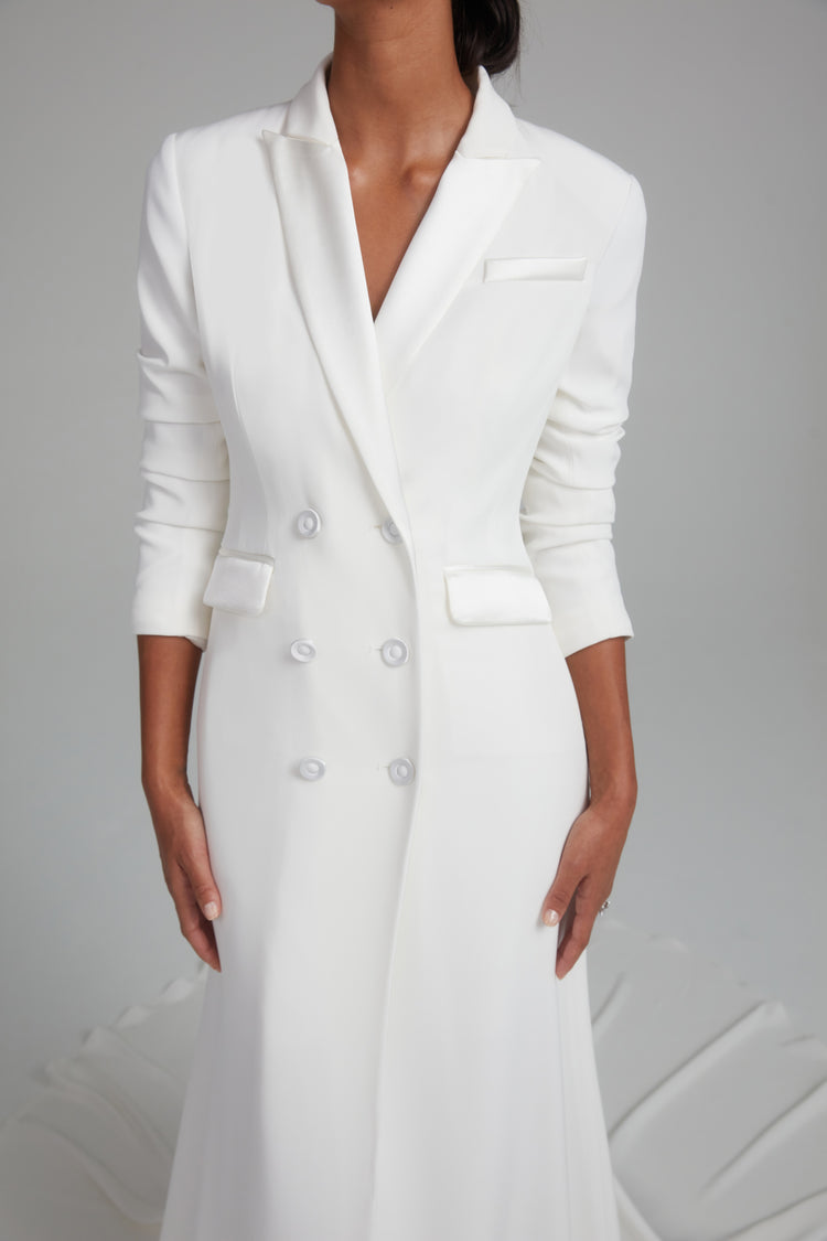 Soleil, dress from Collection Bridal by Amsale, Fabric: italian-crepe-back-satin
