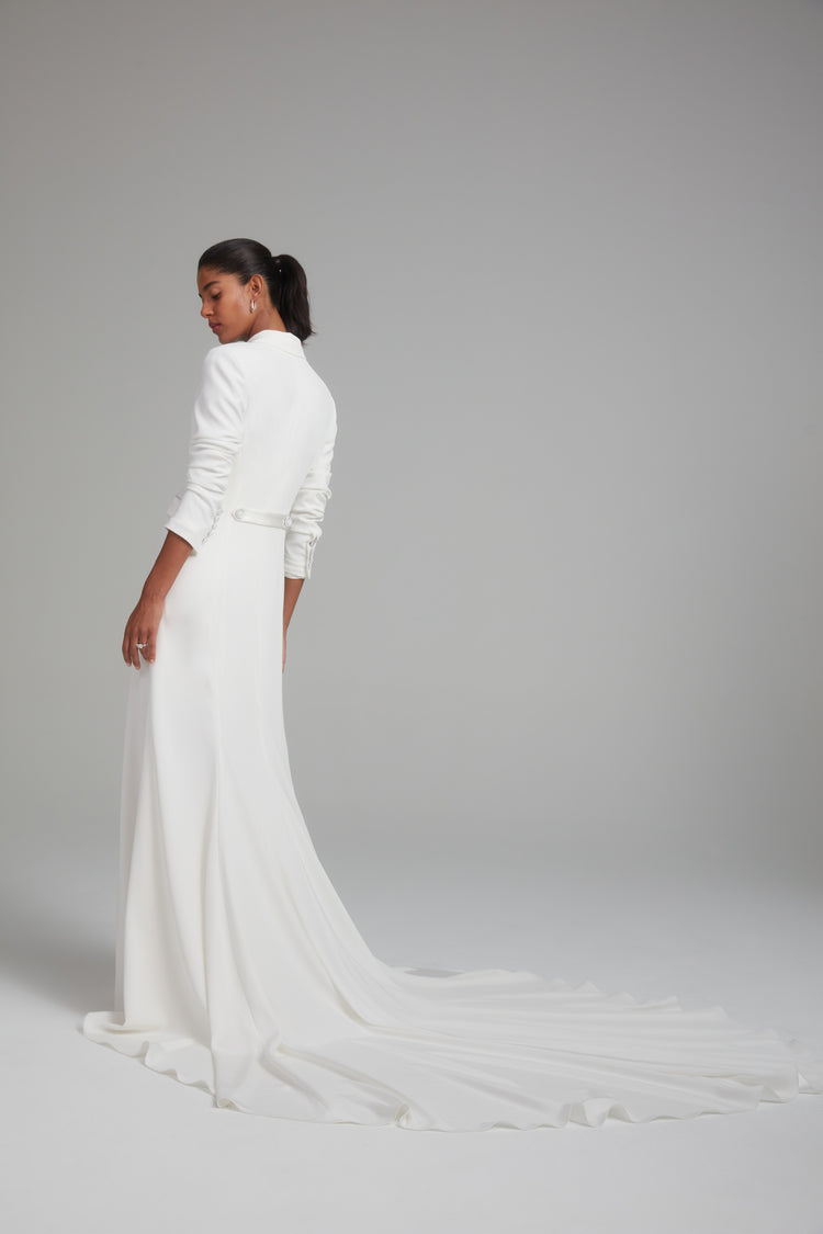Soleil, dress from Collection Bridal by Amsale, Fabric: italian-crepe-back-satin