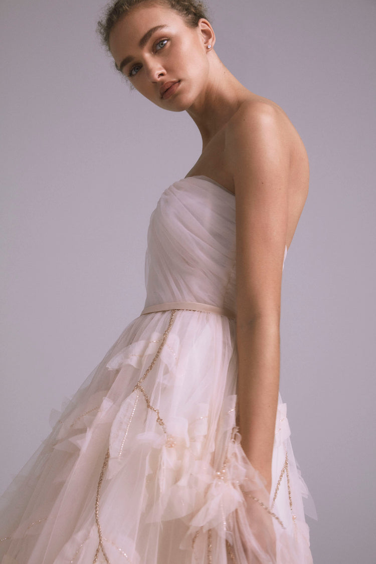 Zora, dress from Collection Bridal by Amsale, Fabric: faille