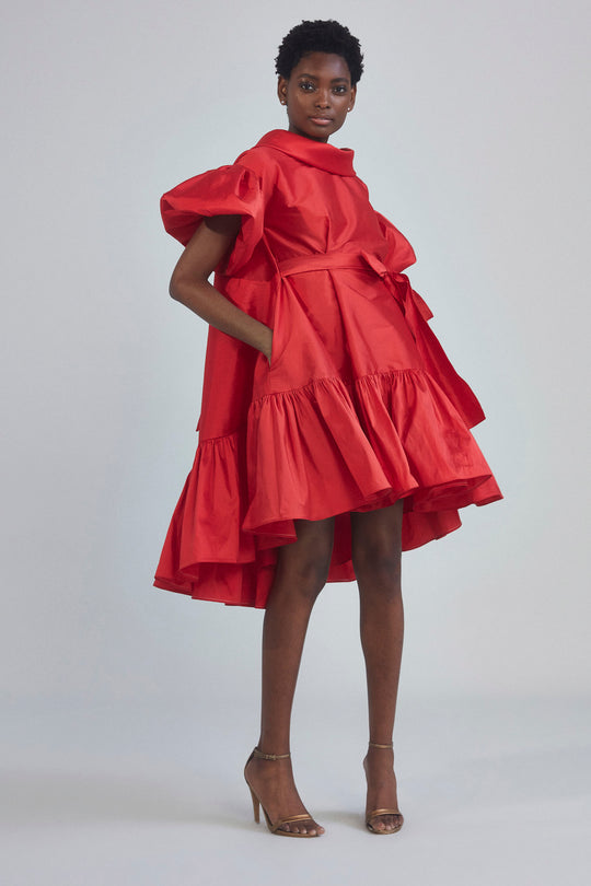 P388T - Taffeta Trapeze Dress, $695, dress from Collection Evening by Amsale