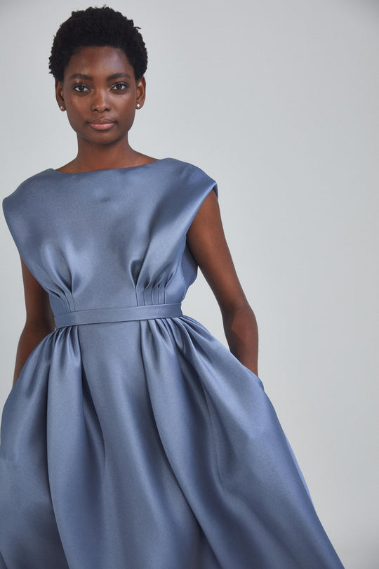 P401M - Mikado A-Line Dress - Black, $695, dress by color from Collection Evening by Amsale