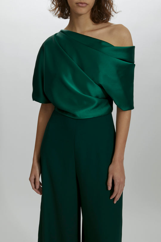 P439S - The Slouch Jumpsuit, $595, dress from Collection Evening by Amsale, Fabric: fluid-satin