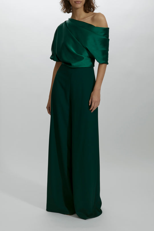P439S - The Slouch Jumpsuit, $595, dress from Collection Evening by Amsale, Fabric: fluid-satin