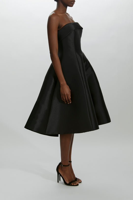 P447M - Foldover Strapless Dress, $795, dress from Collection Evening by Amsale, Fabric: mikado