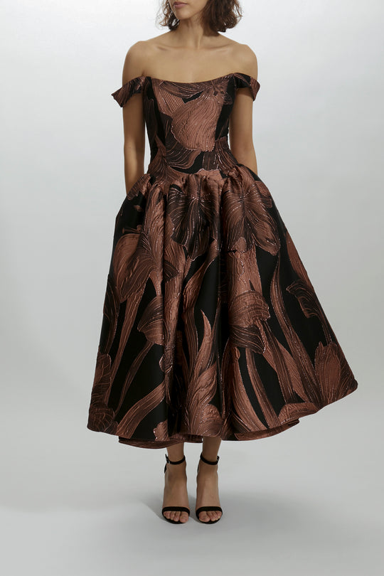 P470J - Iris Jacquard Dress, $2,495, dress from Collection Evening by Amsale, Fabric: jacquard