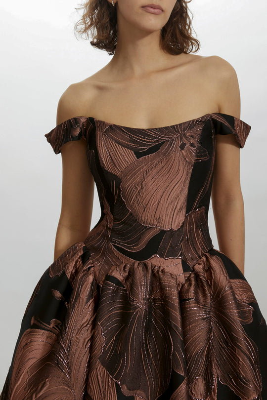 P470J - Iris Jacquard Dress, $2,495, dress from Collection Evening by Amsale, Fabric: jacquard