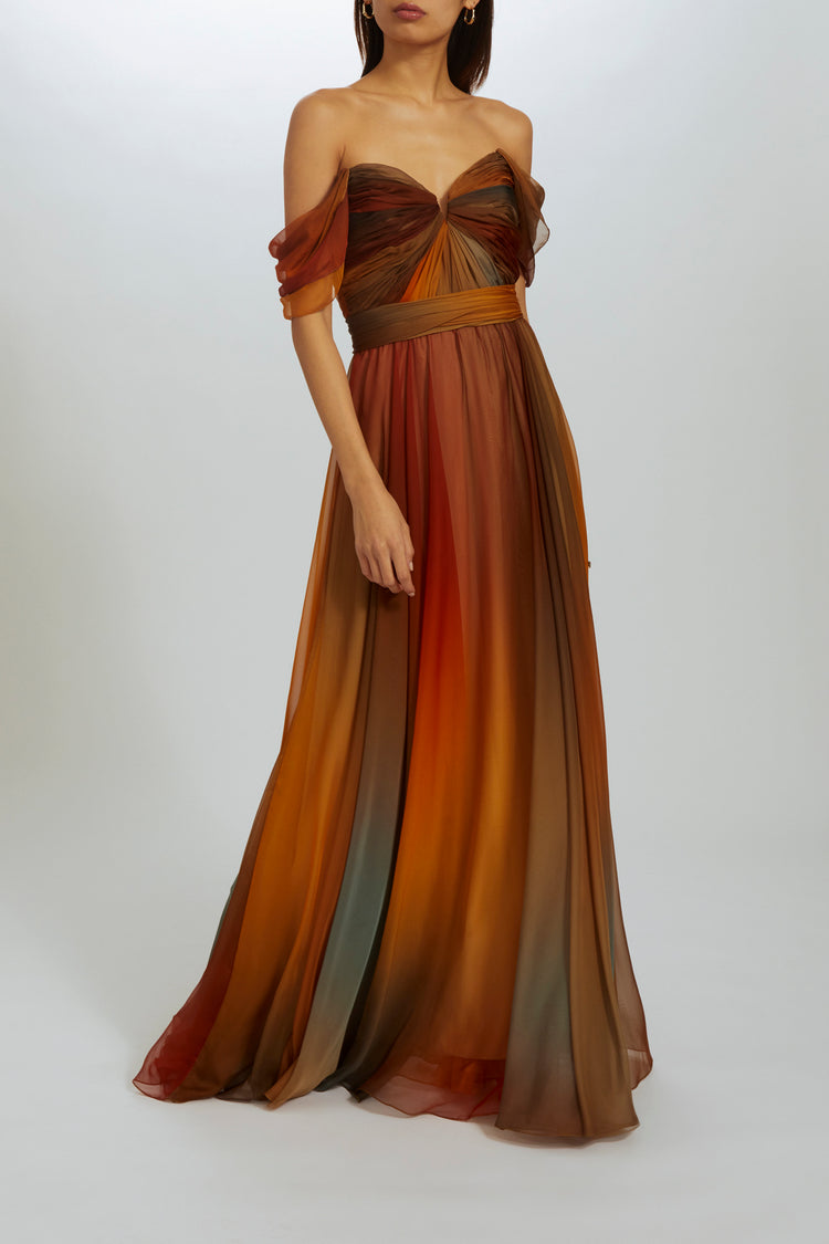 P515 - Sunset-Multi, dress by color from Collection Evening by Amsale