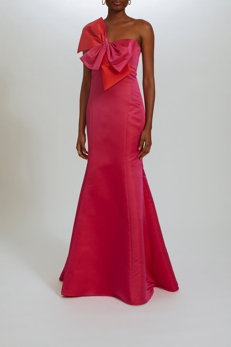 P536 - Fuchsia-Coral, dress by color from Collection Evening by Amsale
