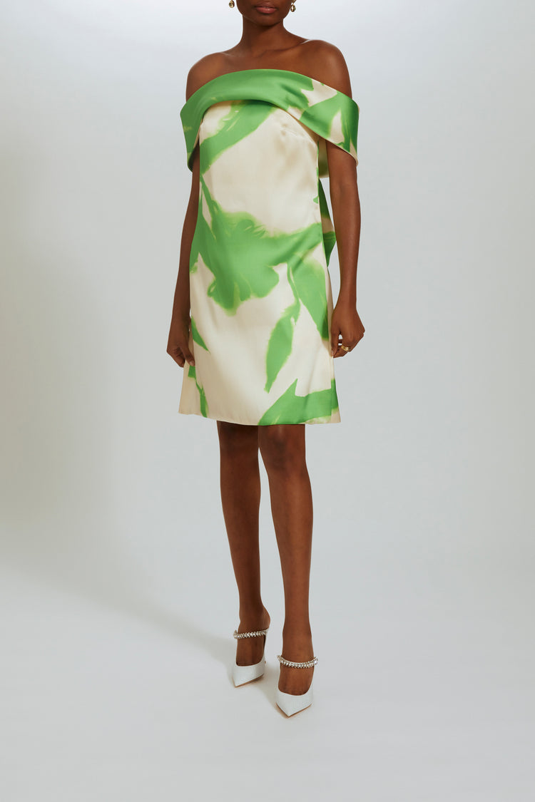 P554 - Lime-Ivory, dress by color from Collection Evening by Amsale