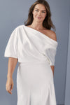 LW154 - Draped Bodice Dress - Ivory, dress by color from Collection Little White Dress by Amsale