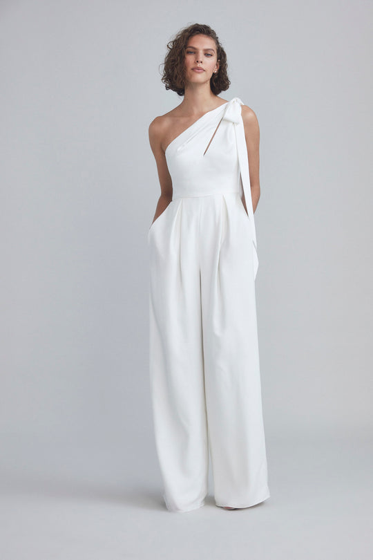 LW194 - One-shoulder Jumpsuit, $550, dress from Collection Little White Dress by Amsale