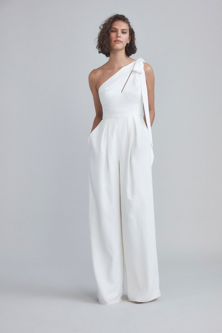 LW194 - One-shoulder Jumpsuit, dress from Collection Little White Dress by Amsale
