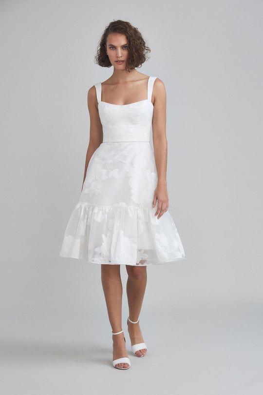 LW196 - Rose Fil-Coupe A-line Dress, $595, dress from Collection Little White Dress by Amsale