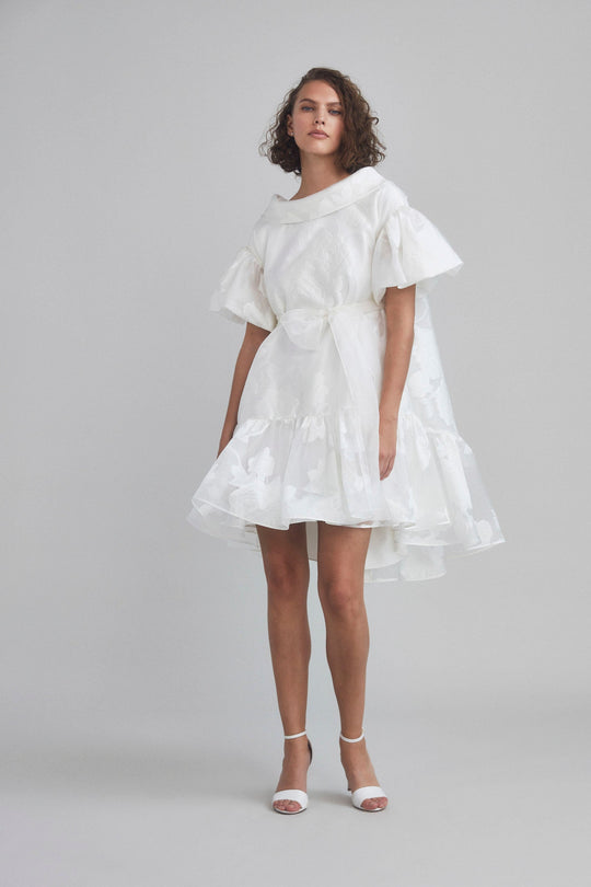 LW198 - Rose Fil-Coupe Trapeze Dress, $795, dress from Collection Little White Dress by Amsale