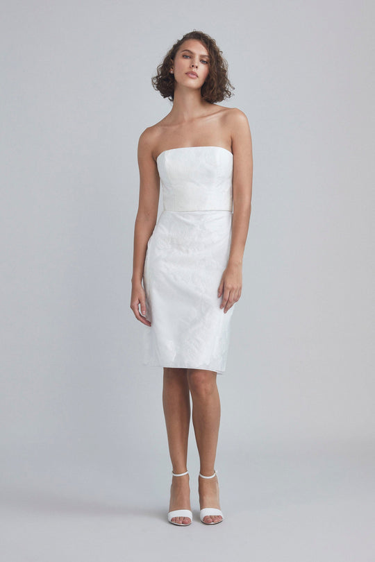 LW199 - Strapless Rose fil-coupe Dress, $495, dress from Collection Little White Dress by Amsale