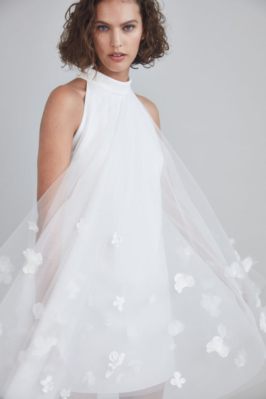 LW200 - Petal Trapeze Dress, $550, dress from Collection Little White Dress by Amsale, Fabric: tulle