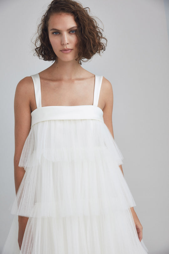LW203 -  Tulle Trapeze Dress, $1,495, dress from Collection Little White Dress by Amsale