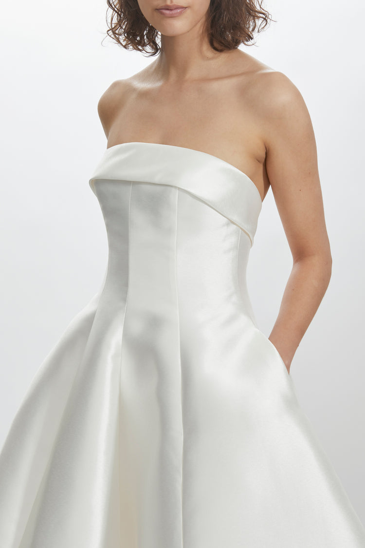 Image number 0: Mikado Strapless Dress, detail view
