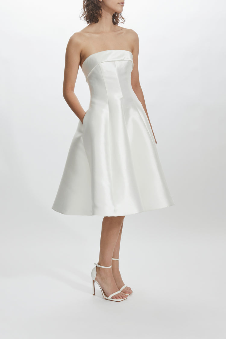 Image number 2: Mikado Strapless Dress, side view