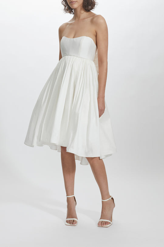 LW210 - Taffeta Baby Doll Dress, $625, dress from Collection Little White Dress by Amsale, Fabric: taffeta