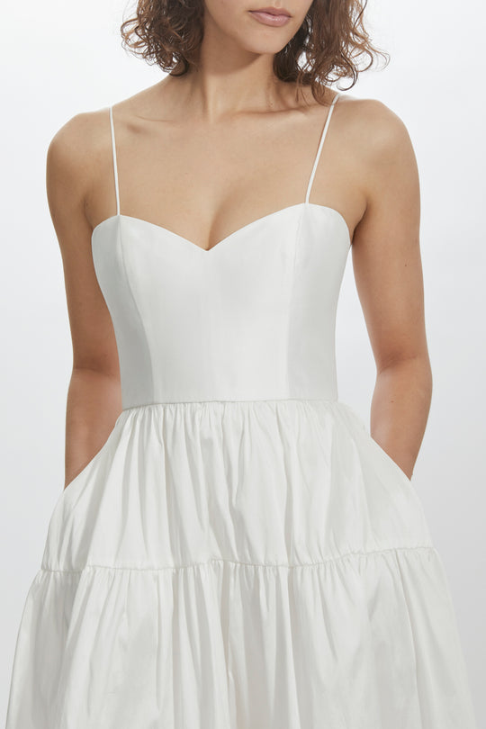 LW213 - Taffeta Sweetheart Dress, $891, dress from Collection Little White Dress by Amsale, Fabric: taffeta
