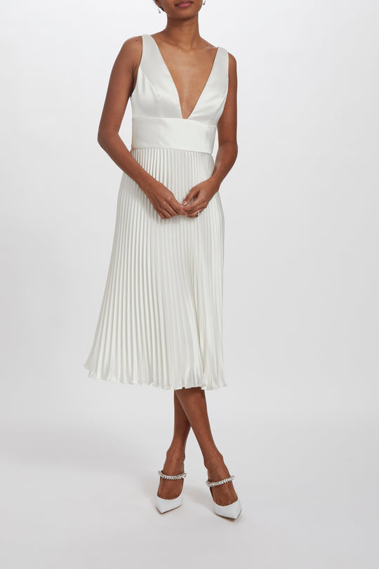 LW221, $695, dress from Collection Little White Dress by Amsale, Fabric: fluid-satin