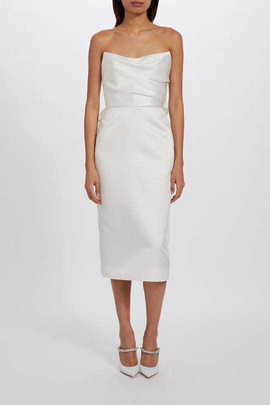 LW225, $795, dress from Collection Little White Dress by Amsale, Fabric: duchess-satin