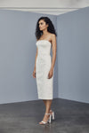 LW163 - Duchess Satin Sheath Dress - Ivory, dress by color from Collection Little White Dress by Amsale