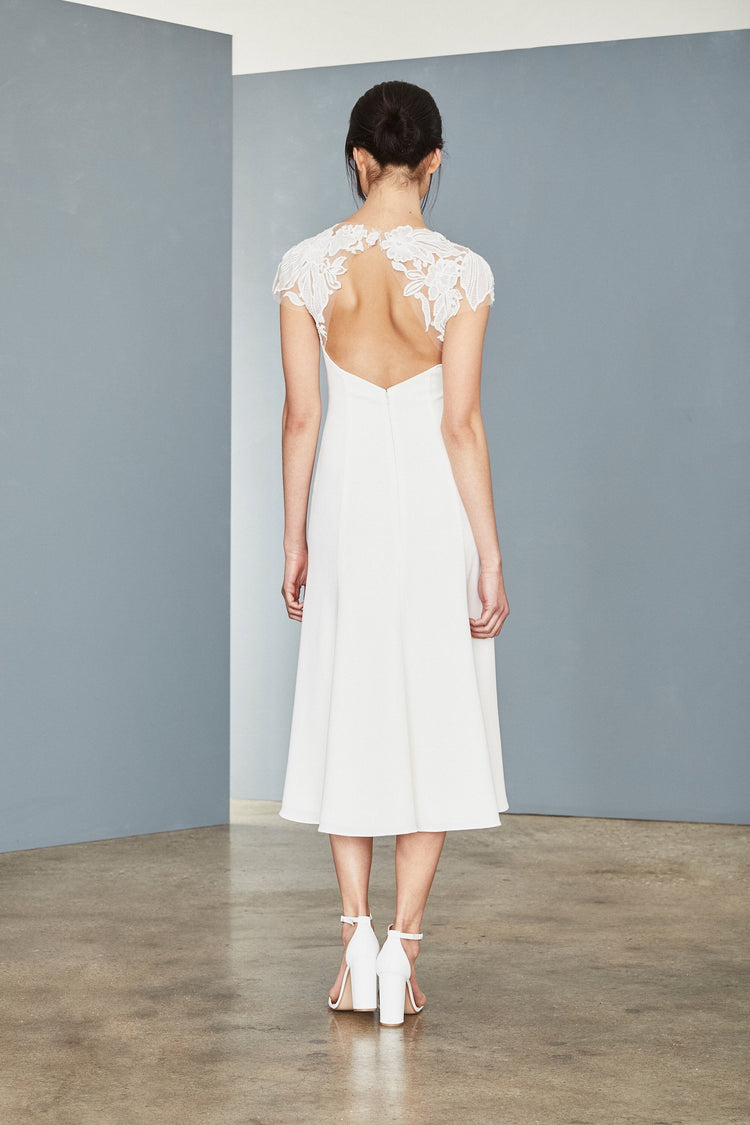 LW142 - Crepe Midi Dress - Ivory, dress by color from Collection Little White Dress by Amsale