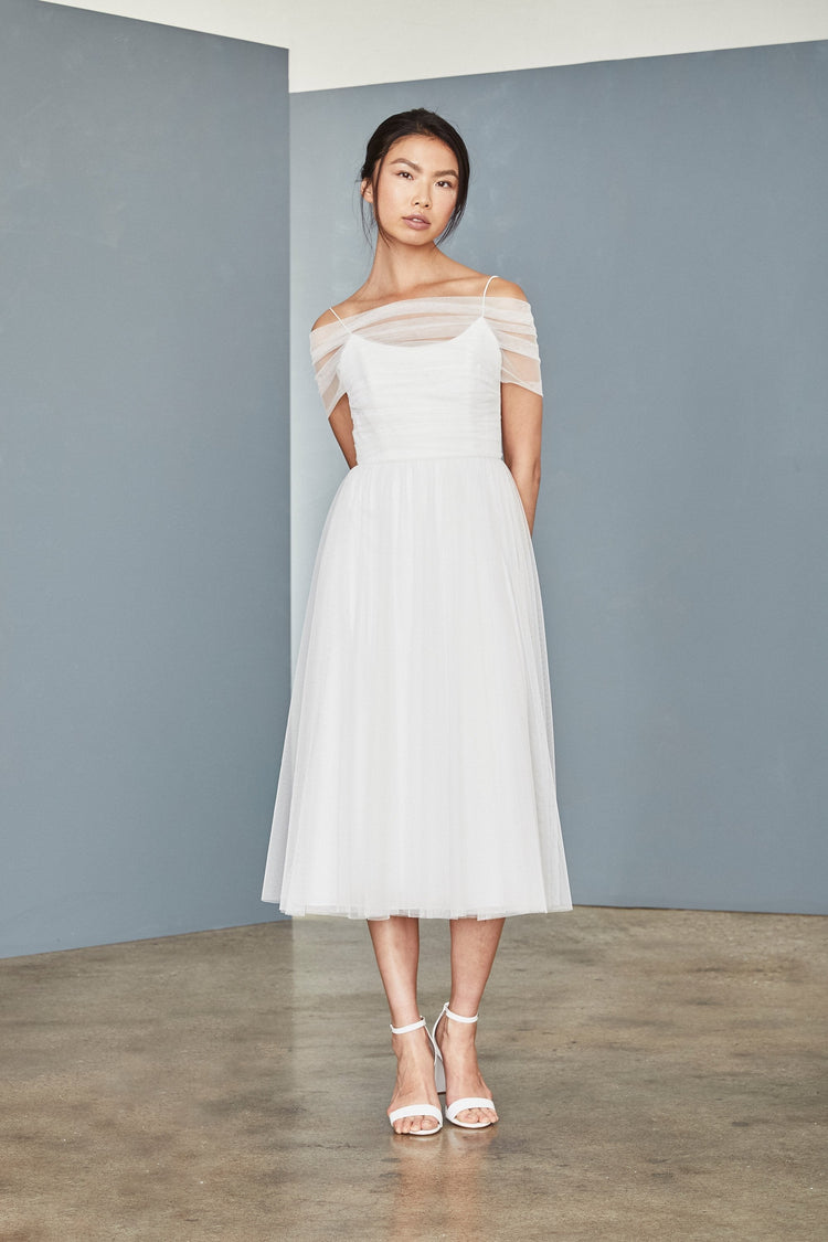 LW144 - Tulle Midi Dress - Ivory, dress by color from Collection Little White Dress by Amsale