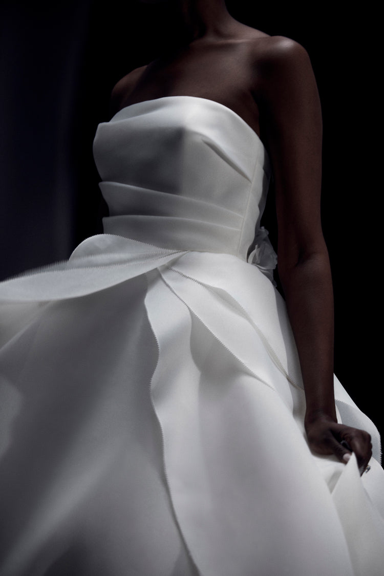 Lotus, dress from Collection Bridal by Amsale, Fabric: faille