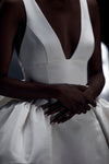 Hendrix, dress from Collection Bridal by Amsale, Fabric: faille