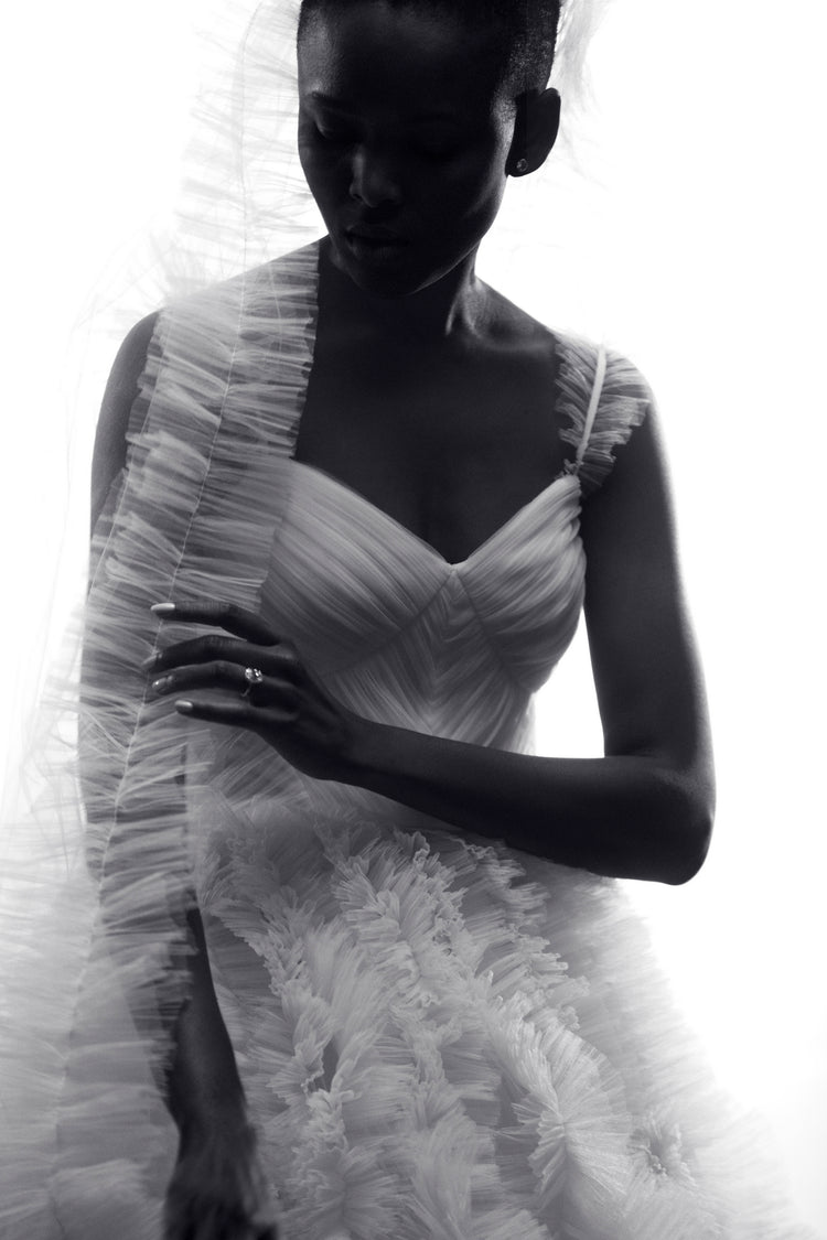 Kahlo, dress from Collection Bridal by Amsale, Fabric: faille