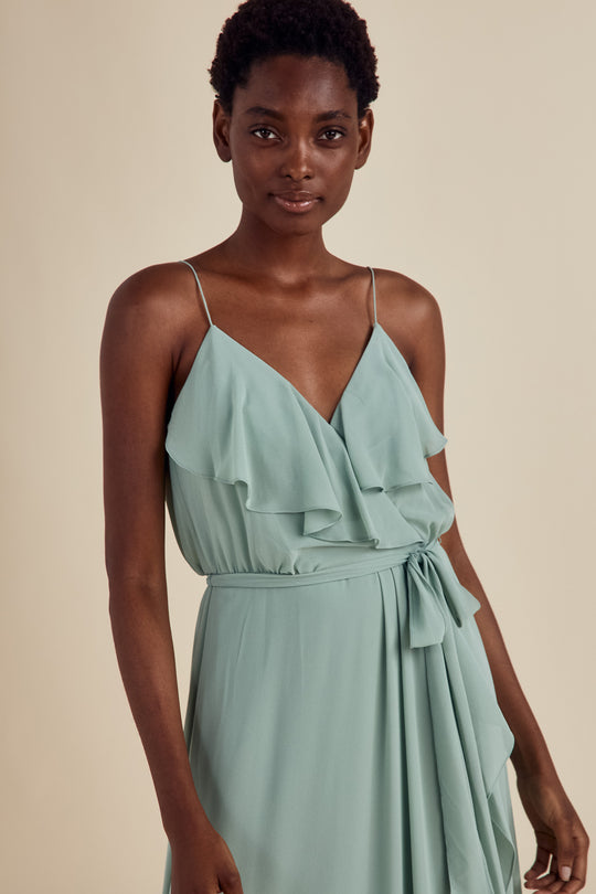 Drew, $190, dress from Collection Bridesmaids by Nouvelle Amsale, Fabric: flat-chiffon