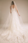 R405V - Lace Border Veil - Ivory, dress by color from Collection Accessories by Nouvelle Amsale