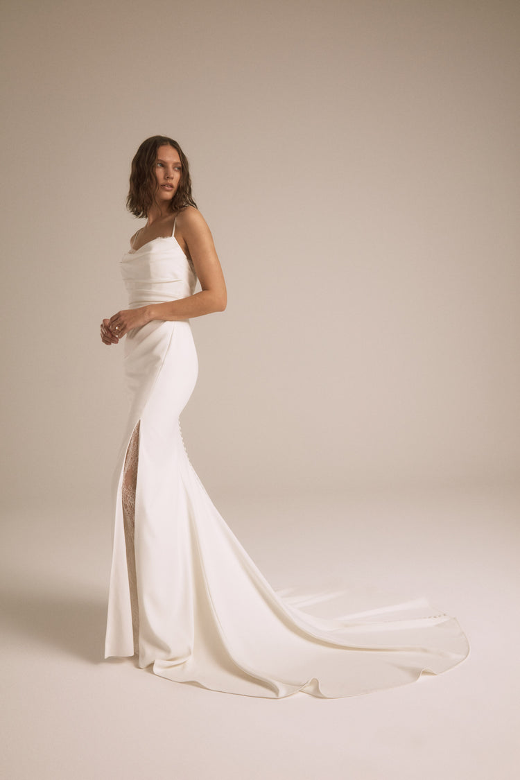 Blanca, dress from Collection Bridal by Nouvelle Amsale, Fabric: scuba