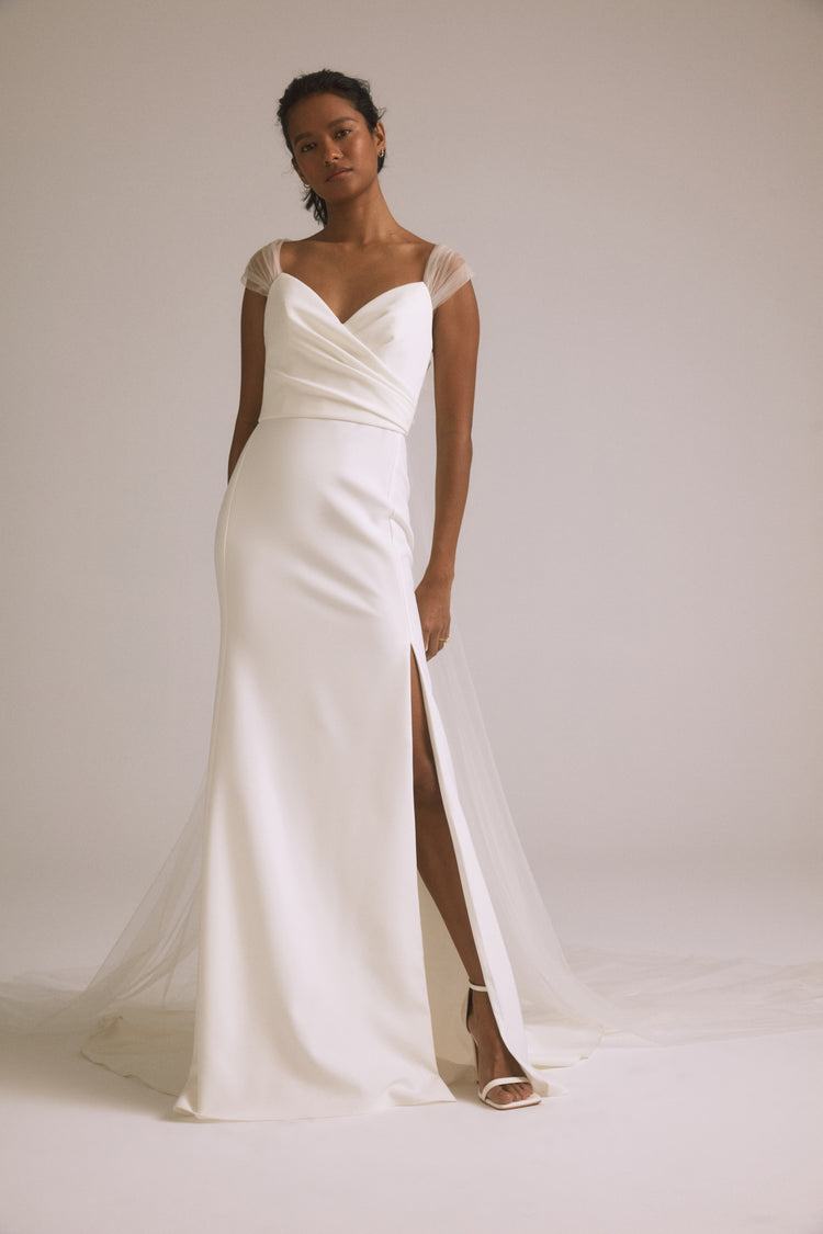 Desi, dress from Collection Bridal by Nouvelle Amsale, Fabric: stretch-crepe-and-tulle
